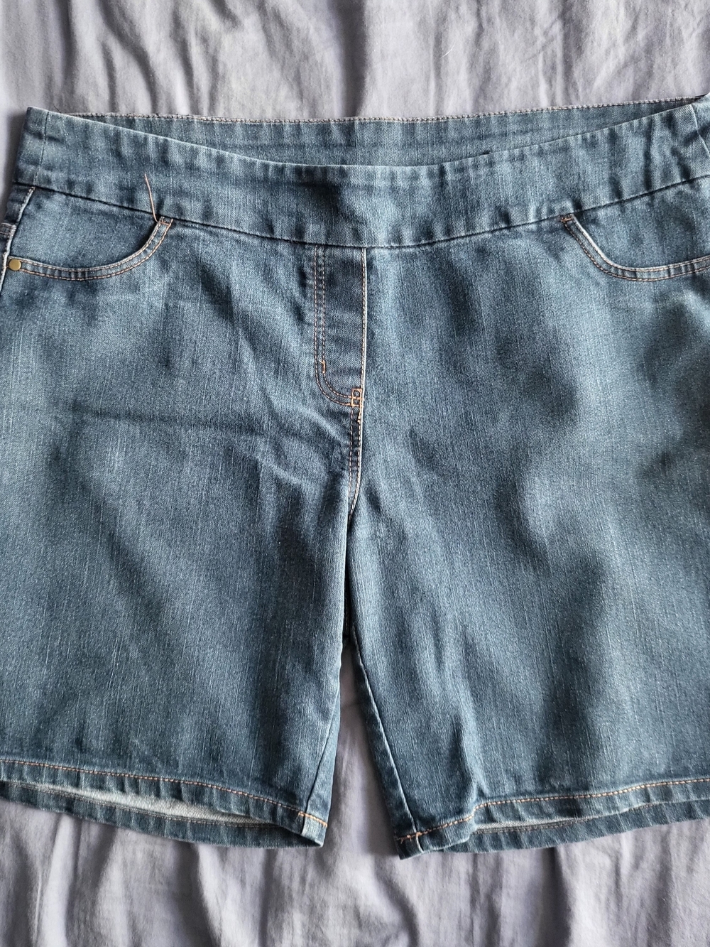 George Light Blue Denim Bermuda Shorts